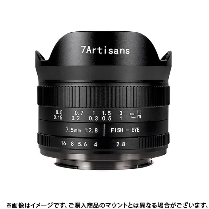 (新品)七工匠 (しちこうしょう) 7Artisans 7.5mm F2.8 FISH-EYE II ED (マイクロフォーサーズ用)  ブラック（商品ID：4589457589970）詳細ページ | デジタルカメラ、ミラーレスカメラ、交換レンズの総合サイト｜マップカメラ