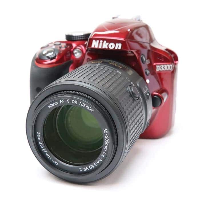 中古)Nikon (ニコン) D3300 ダブルズームキット2 レッド（商品ID 