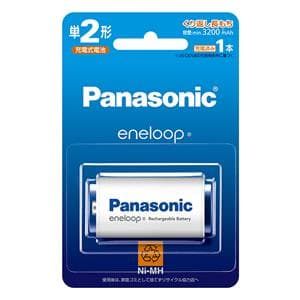 Panasonic (パナソニック) ニッケル水素電池単2形 BK-2MCD/1 メイン